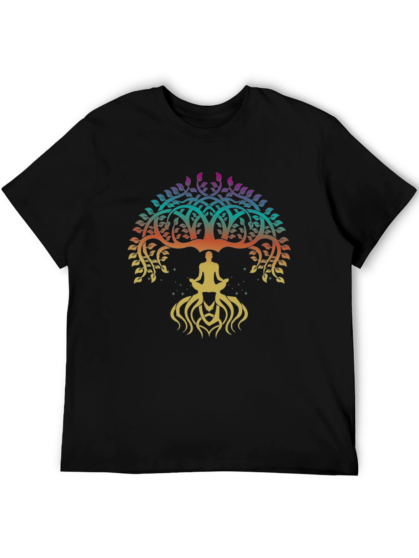 Tree of Life Yoga Meditation Mens T-Shirt