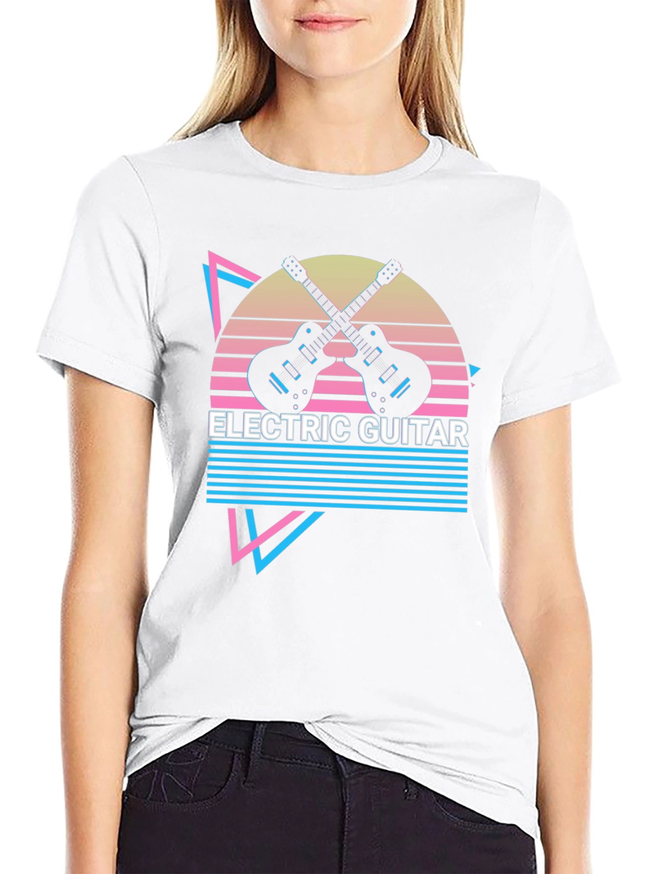 Electric Guitar Retro T-Shirt - Music Lover Tee