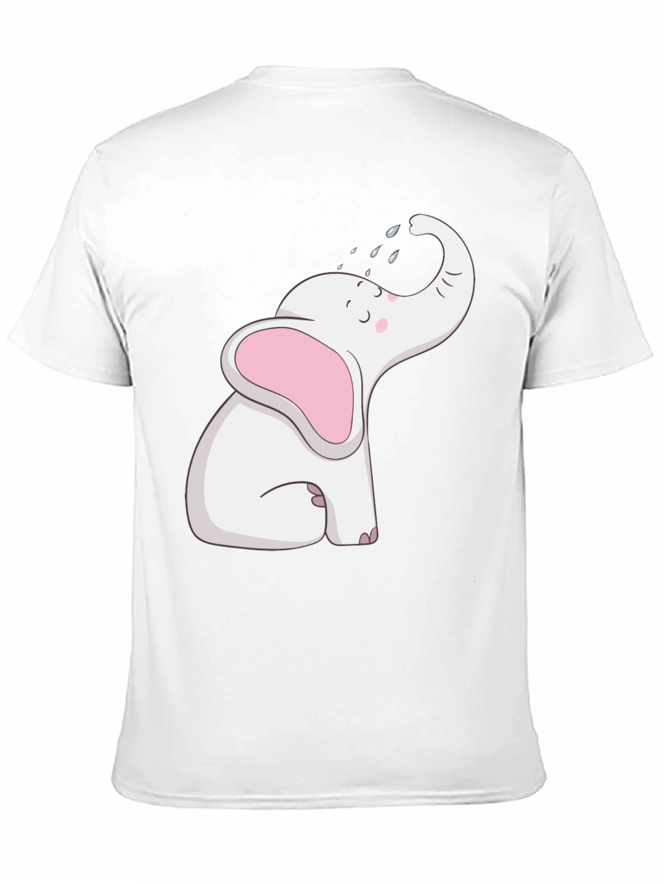 Cute Elephant Graphic Tee - Black Unisex Shirt