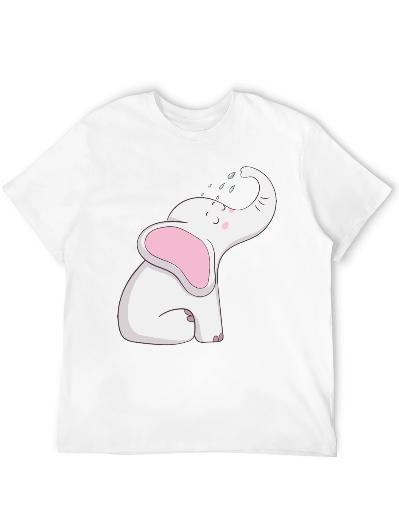 Cute Elephant Graphic Tee - Black Unisex Shirt