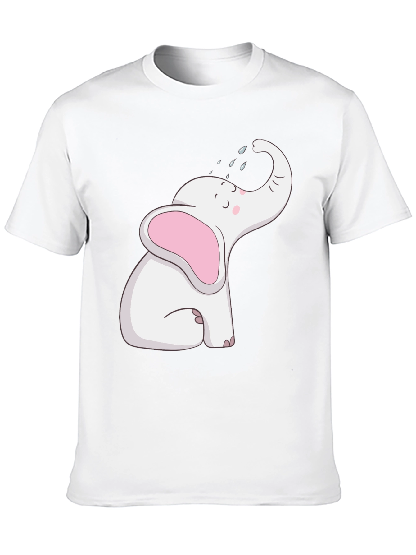 Cute Elephant Graphic Tee - Black Unisex Shirt