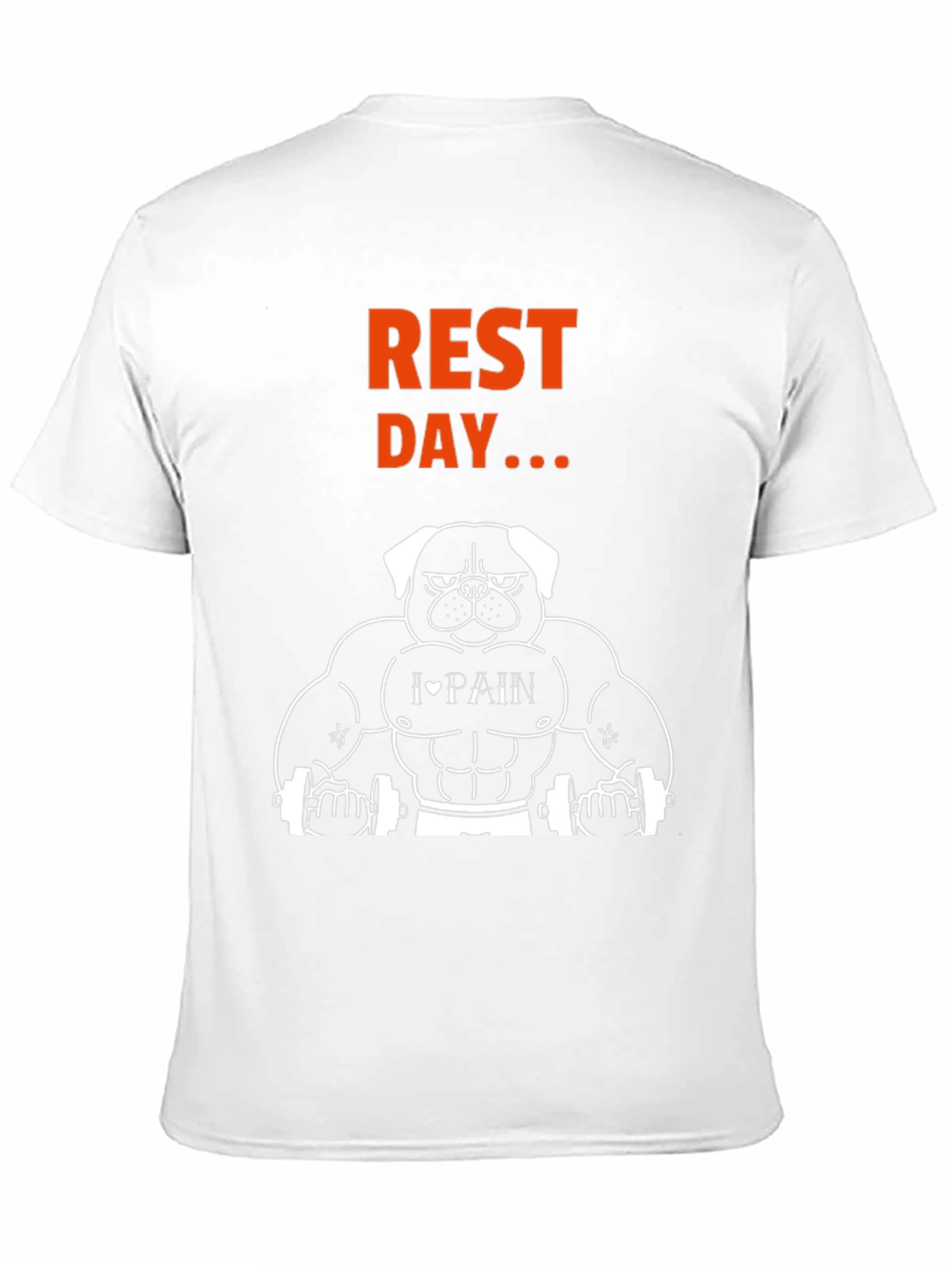 Rest Day Graphic T-Shirt - Bodybuilding Dog Design