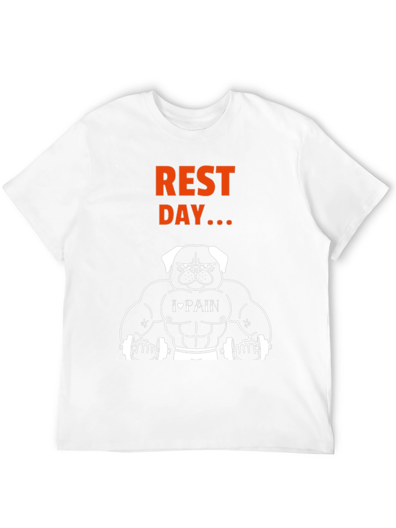 Rest Day Graphic T-Shirt - Bodybuilding Dog Design