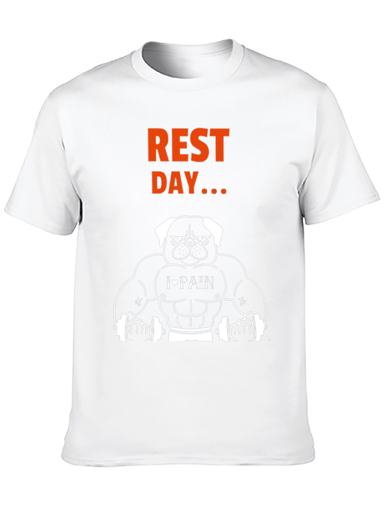 Rest Day Graphic T-Shirt - Bodybuilding Dog Design