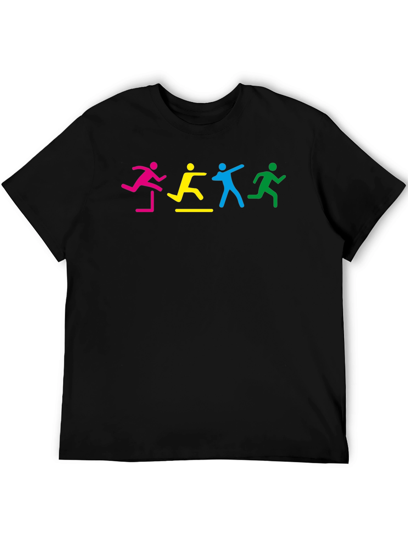 Colorful Hurdler Graphic T-Shirt
