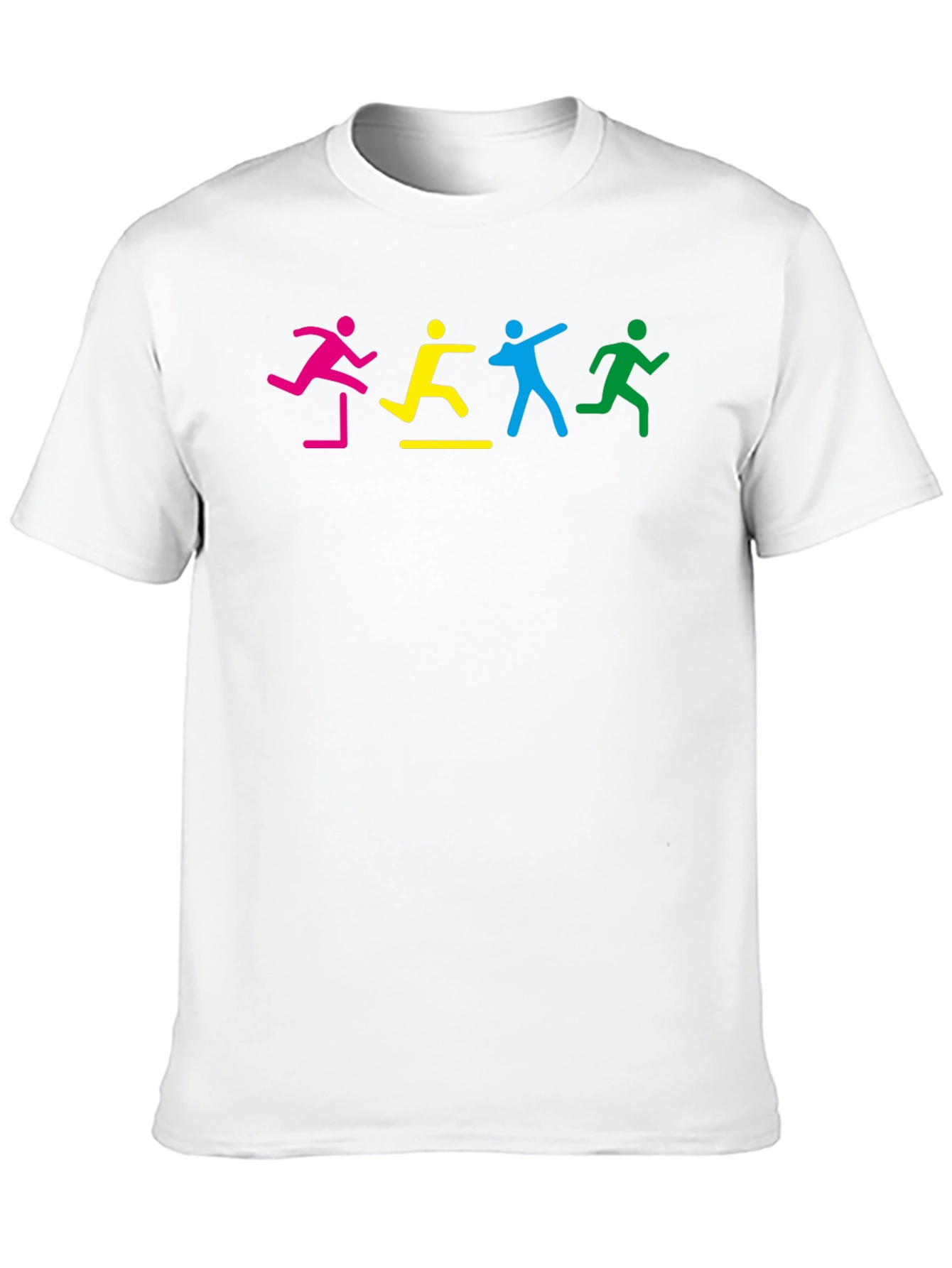 Colorful Hurdler Graphic T-Shirt