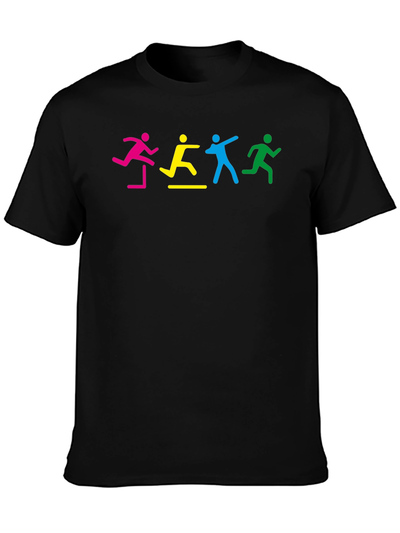Colorful Hurdler Graphic T-Shirt