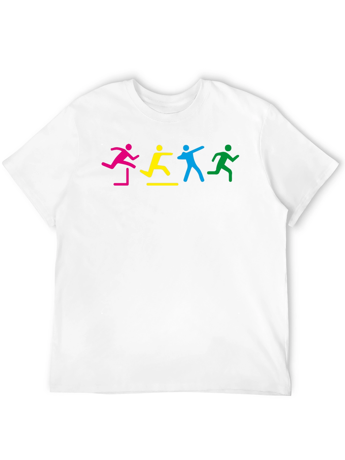 Colorful Hurdler Graphic T-Shirt