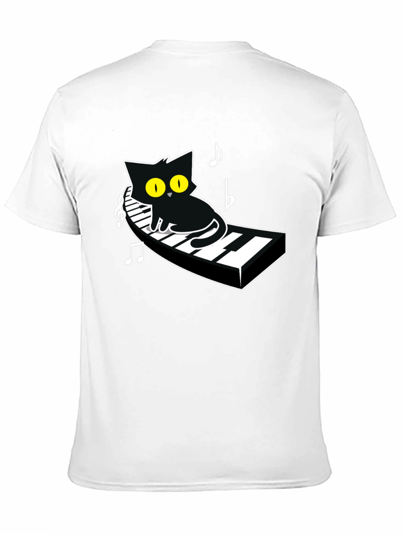 Cool Cat Piano Player Graphic Tee