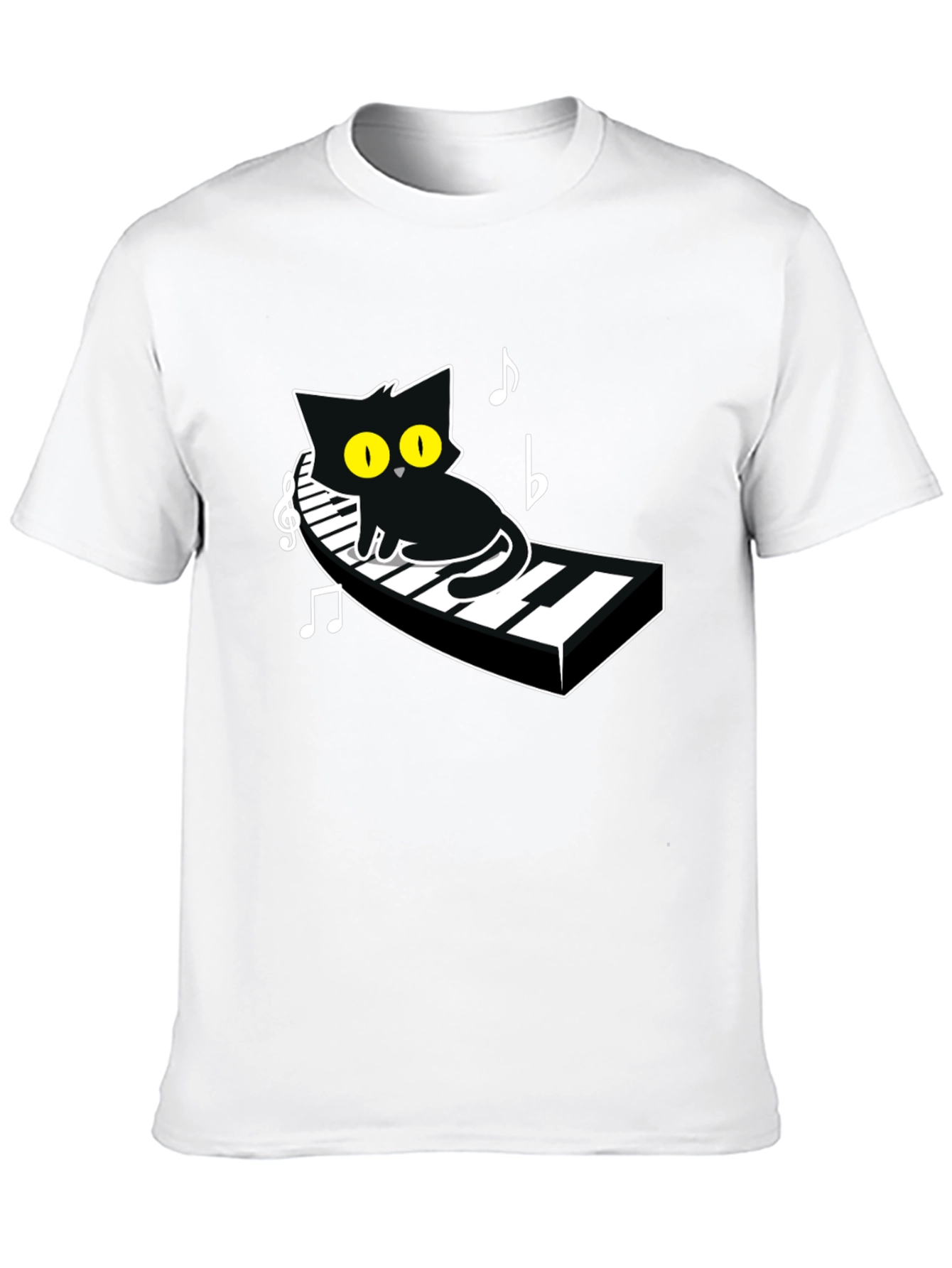 Cool Cat Piano Player Graphic Tee