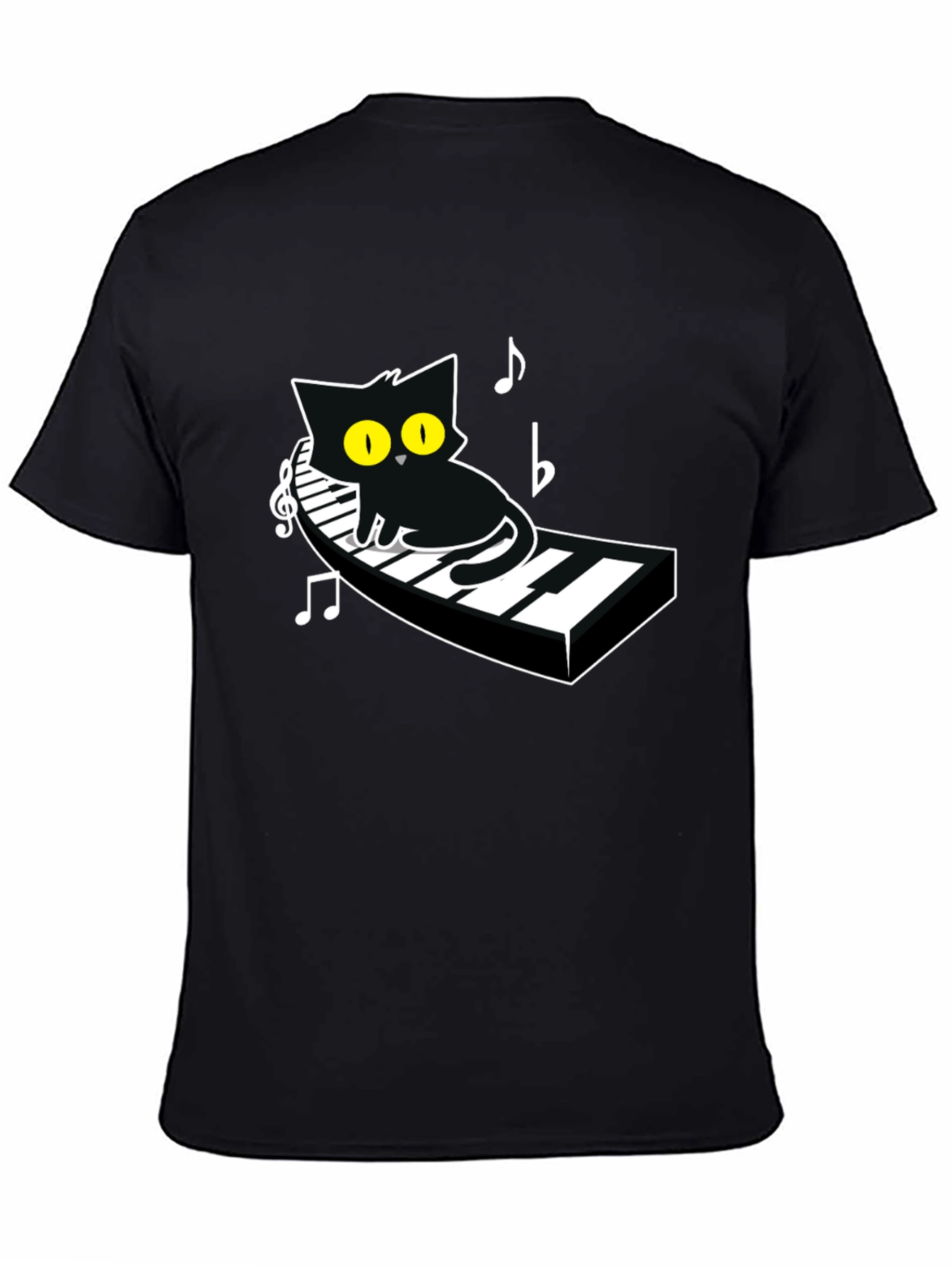 Cool Cat Piano Player Graphic Tee