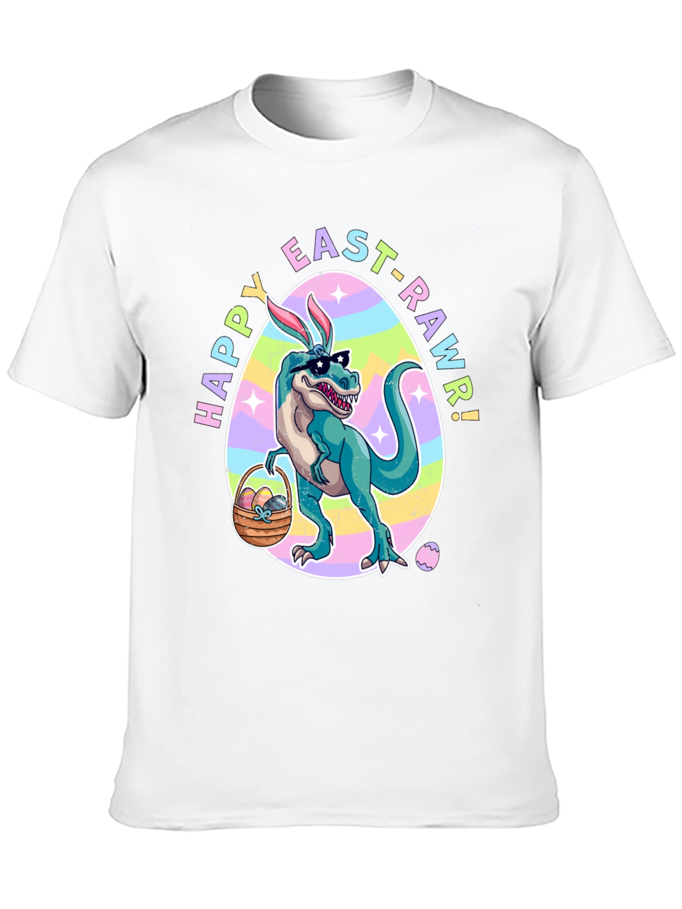 Happy Easter T-Rex Dinosaur Easter Rawr T-Shirt