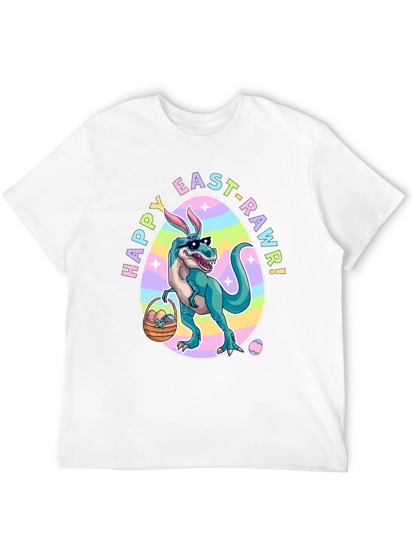 Happy Easter T-Rex Dinosaur Easter Rawr T-Shirt
