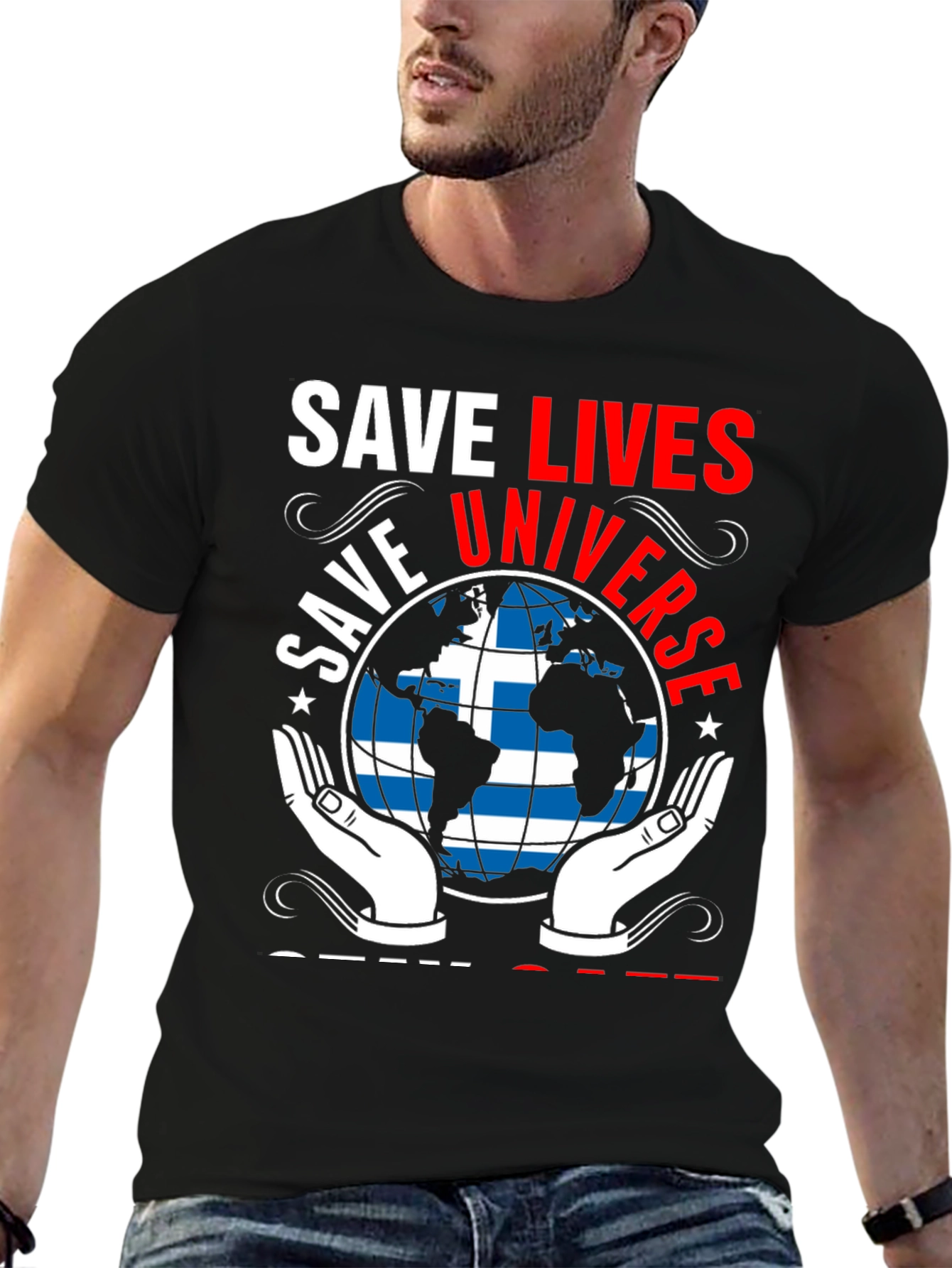 Save Lives Universe Graphic T-Shirt
