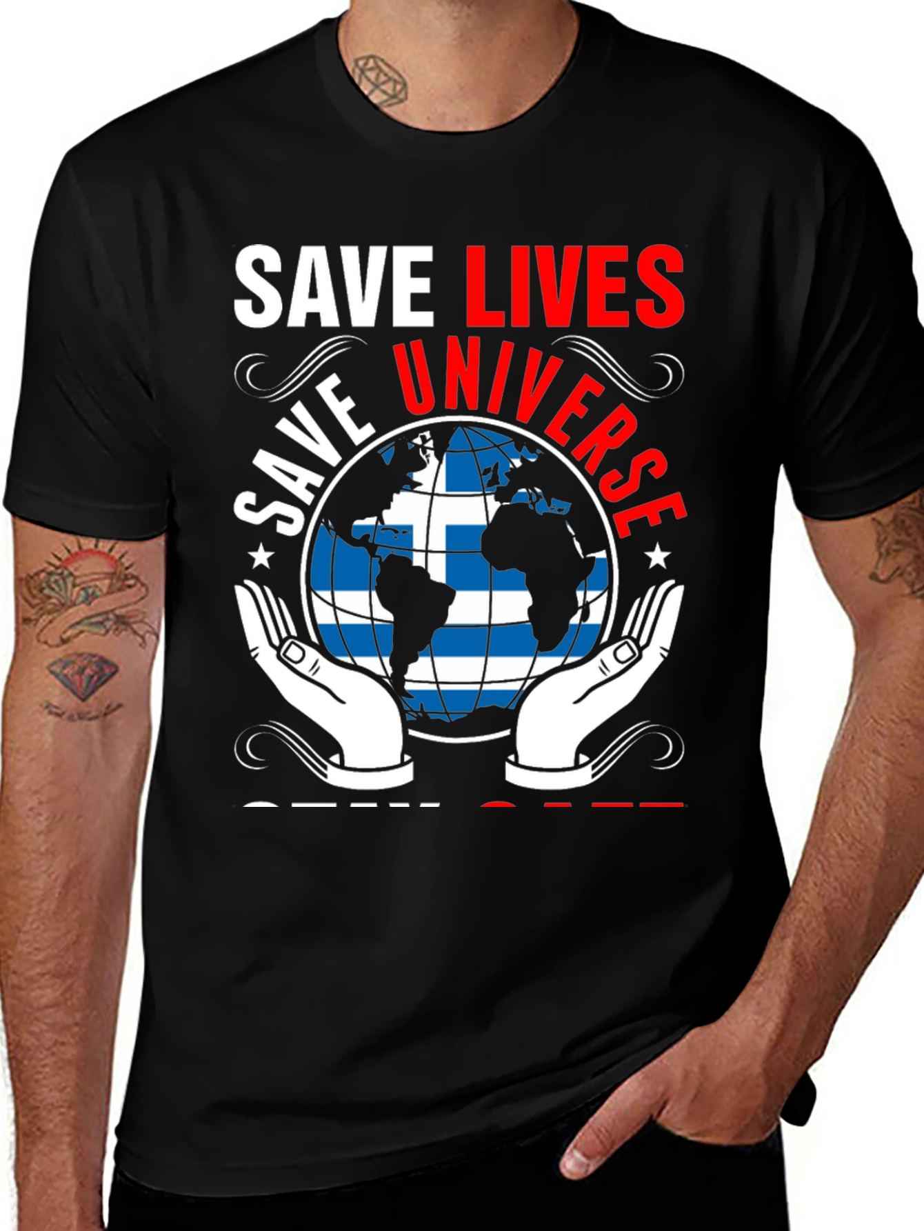 Save Lives Universe Graphic T-Shirt