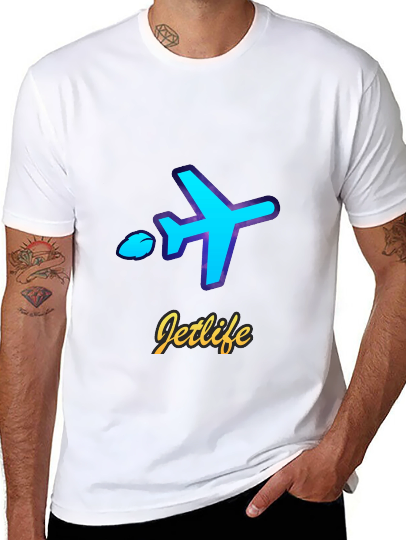 Jetlife Airplane Graphic T-Shirt - Black