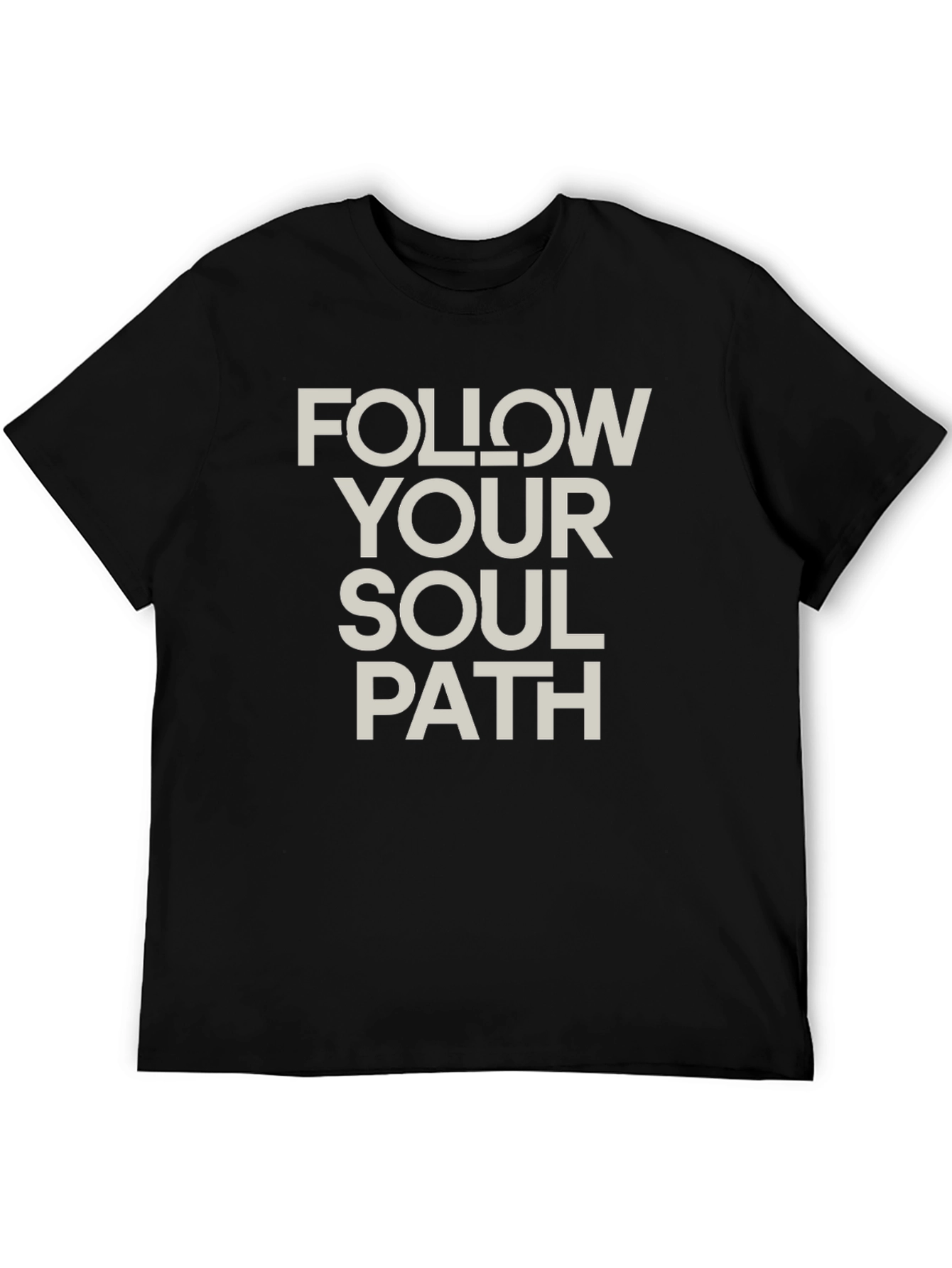 Follow Your Soul Path Black Graphic T-Shirt