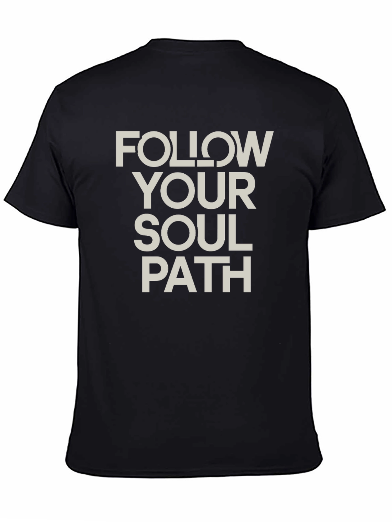 Follow Your Soul Path Black Graphic T-Shirt