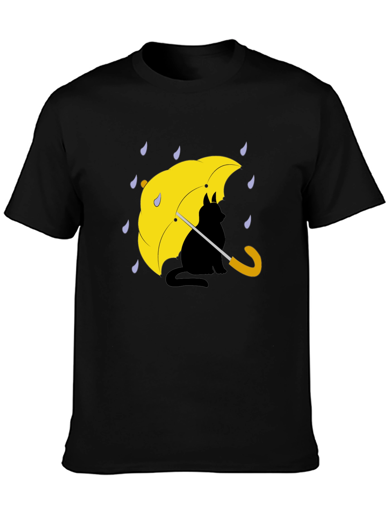 Cat Under Umbrella Graphic Tee