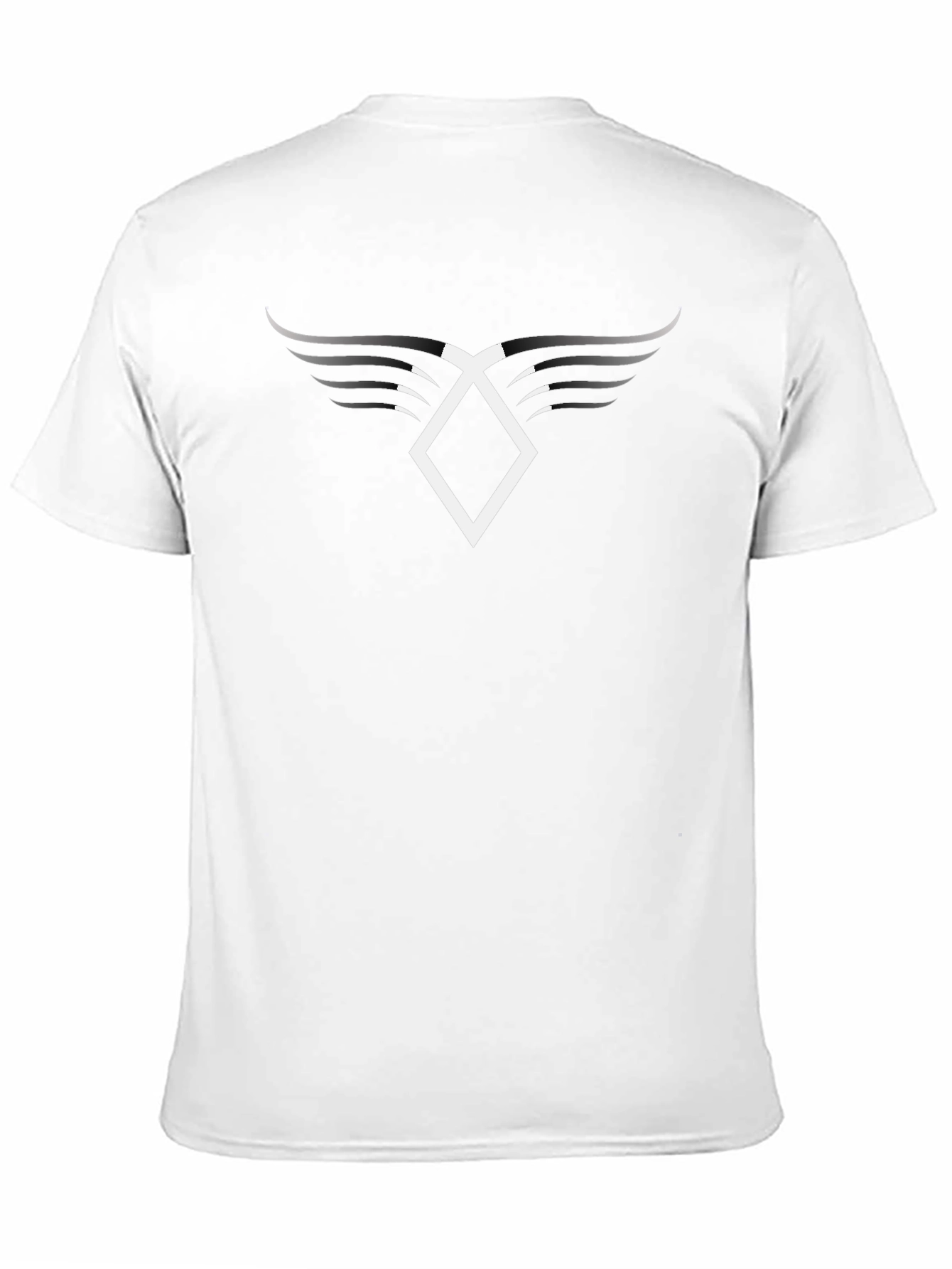 Winged Diamond Black T-Shirt - Stylish Casual Wear