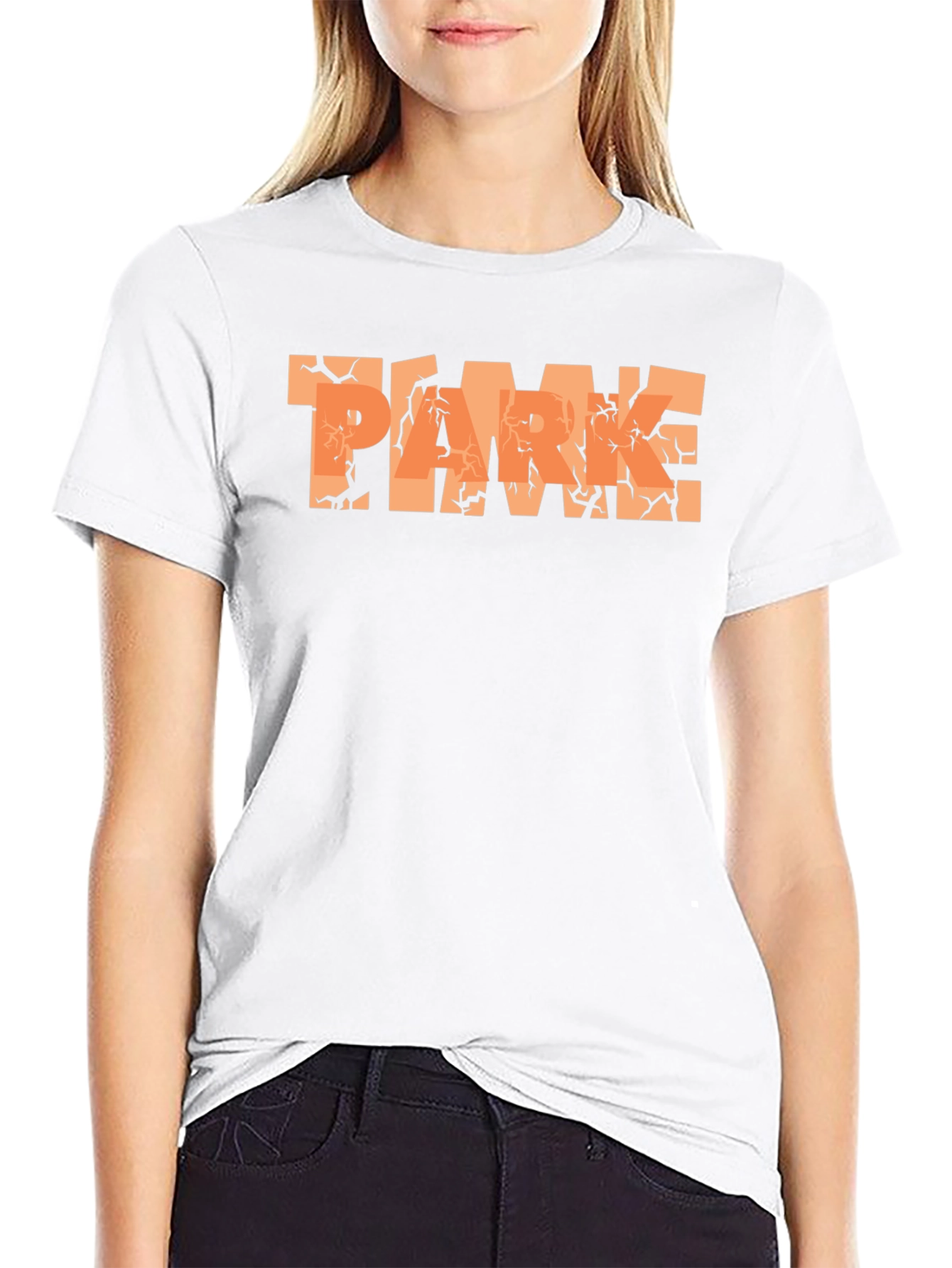 Cracked Earth PARK Graphic Black T-Shirt