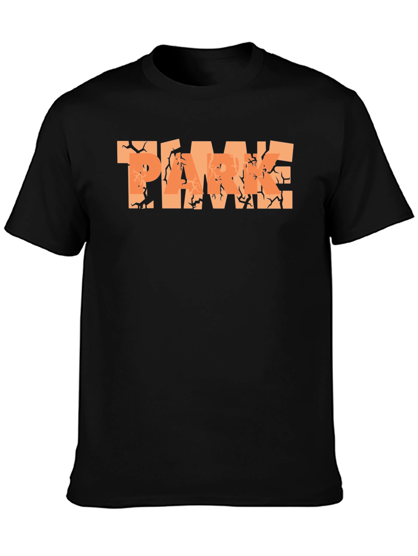 Cracked Earth PARK Graphic Black T-Shirt