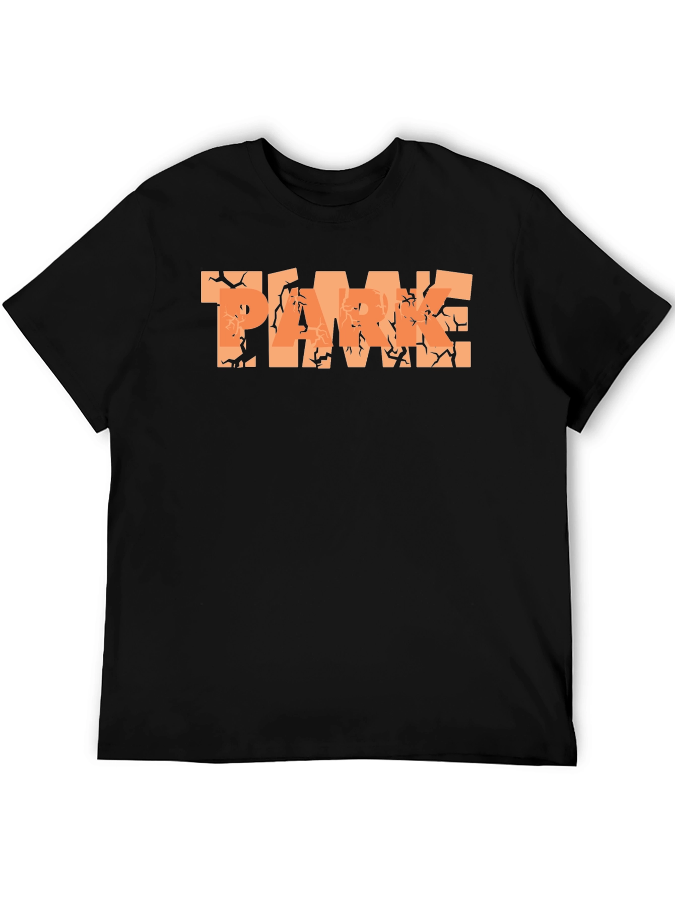 Cracked Earth PARK Graphic Black T-Shirt