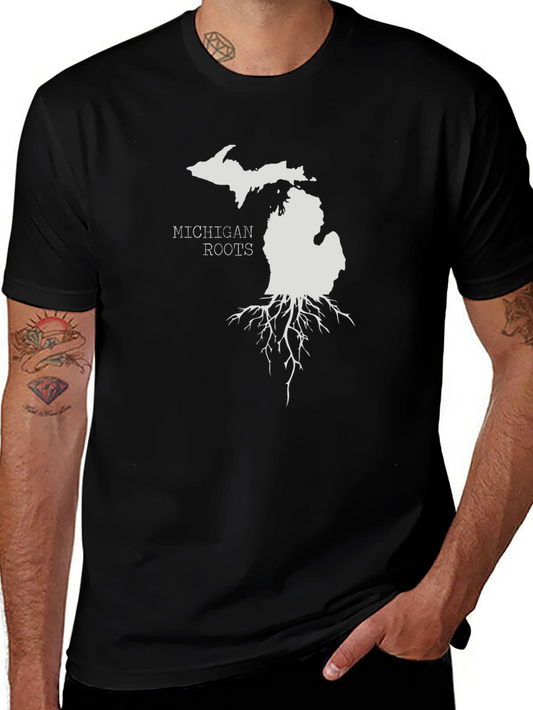 Michigan Roots Graphic Tee - Black