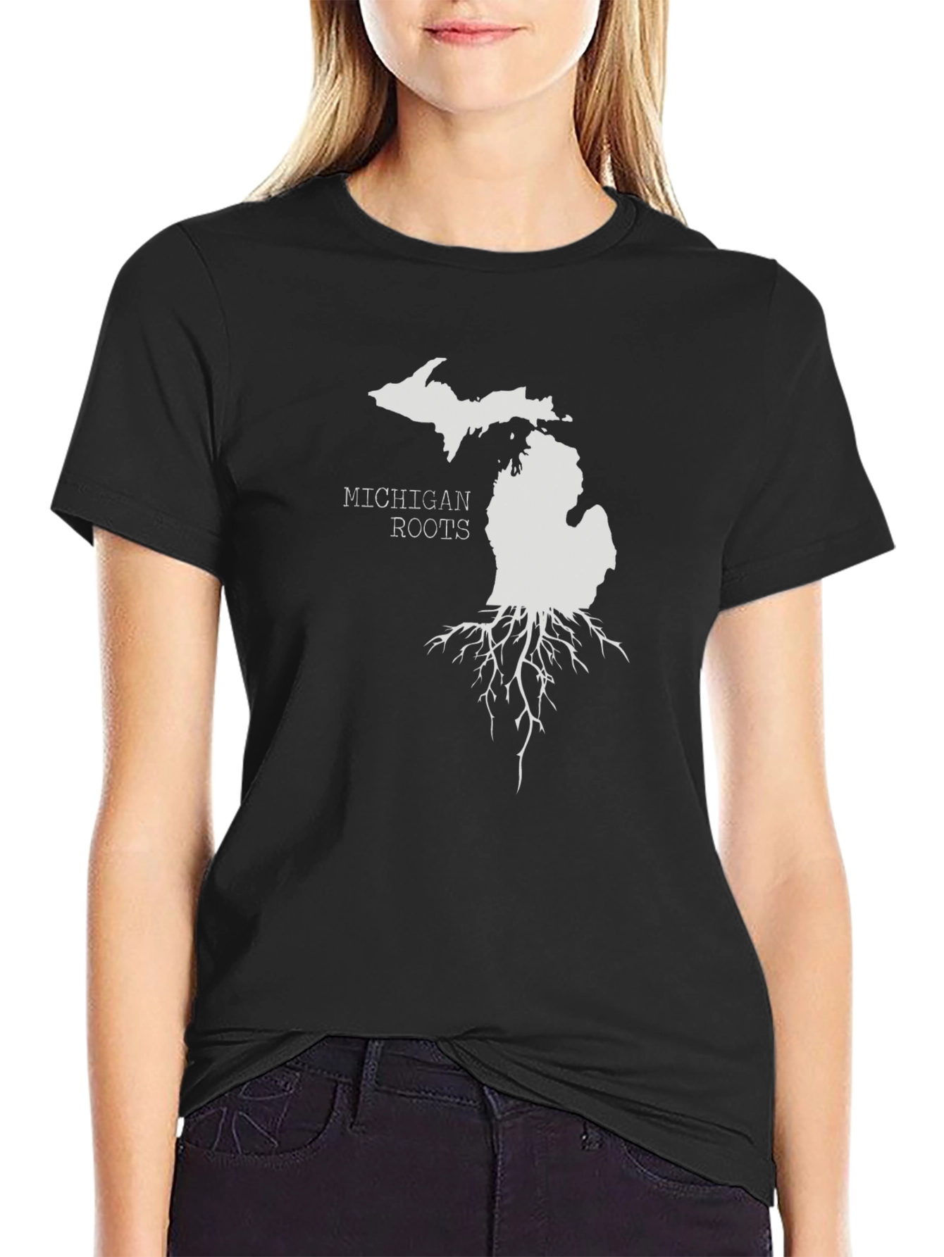 Michigan Roots Graphic Tee - Black