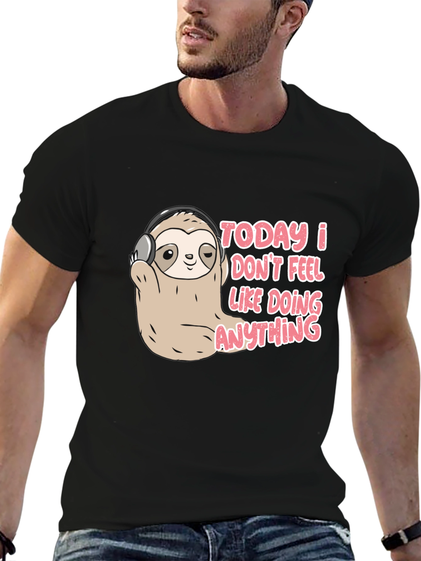 Lazy Sloth Tee - Funny Graphic Novelty T-Shirt