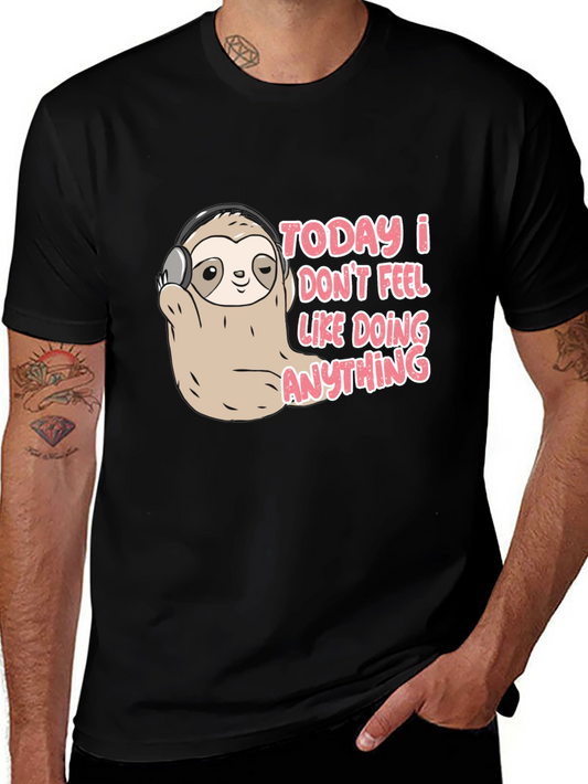 Lazy Sloth Tee - Funny Graphic Novelty T-Shirt