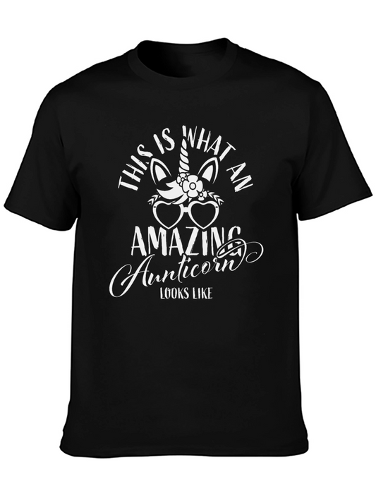 Amazing Aunticorn T-Shirt - Cute Unicorn Aunt Tee