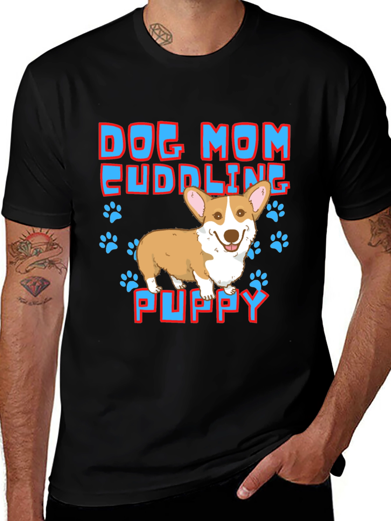 Dog Mom Corgi Puppy T-Shirt