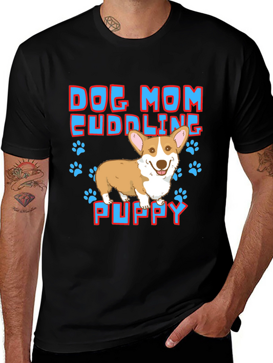 Dog Mom Corgi Puppy T-Shirt