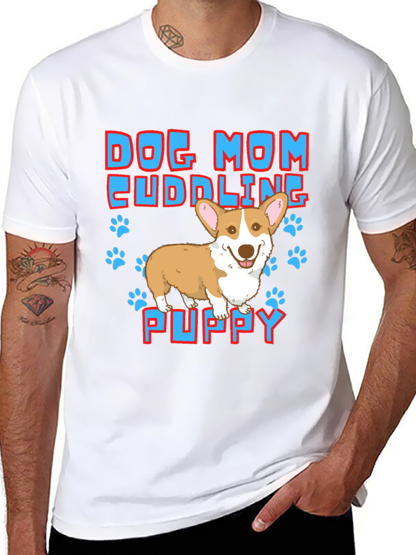 Dog Mom Corgi Puppy T-Shirt