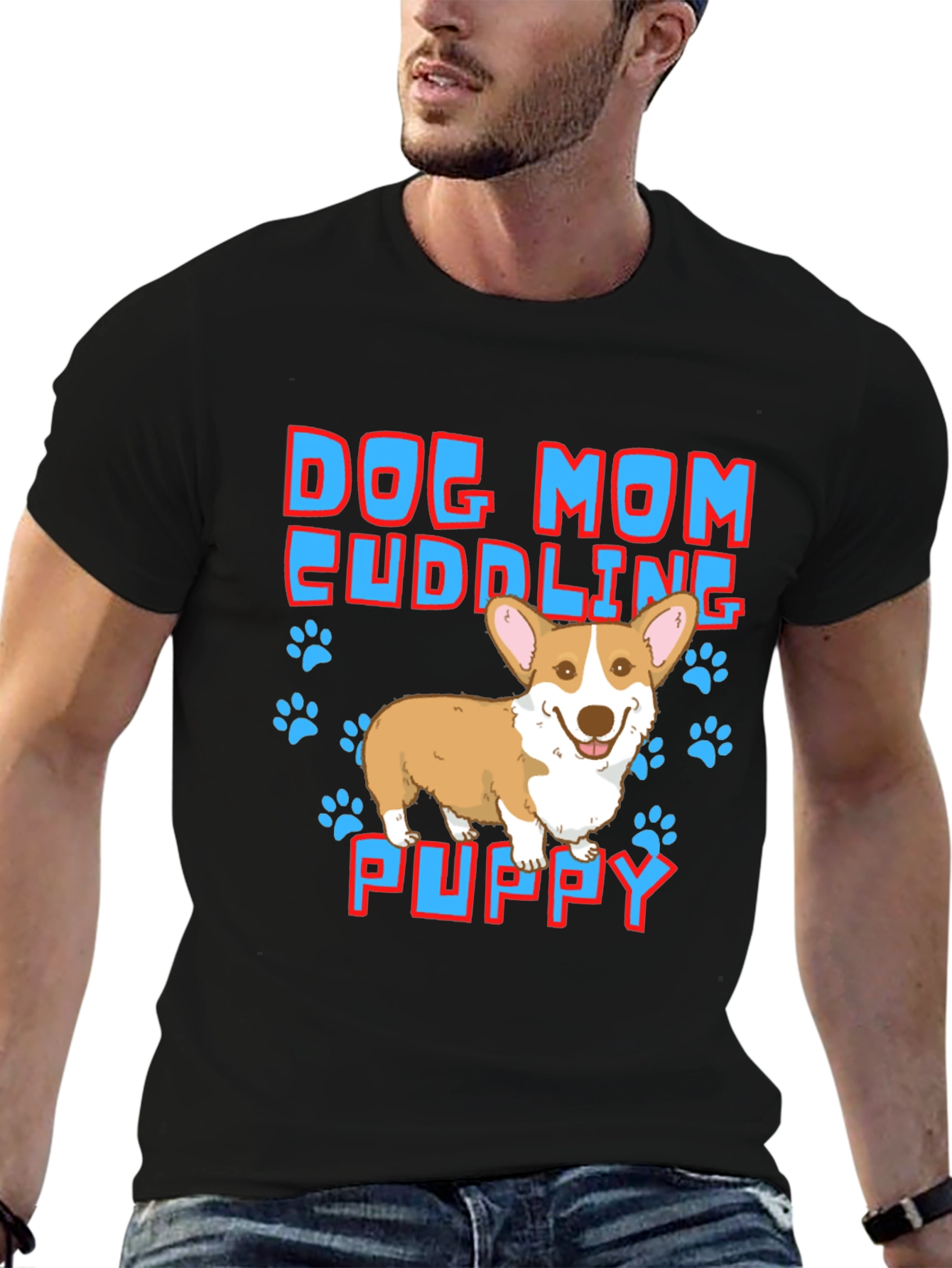 Dog Mom Corgi Puppy T-Shirt