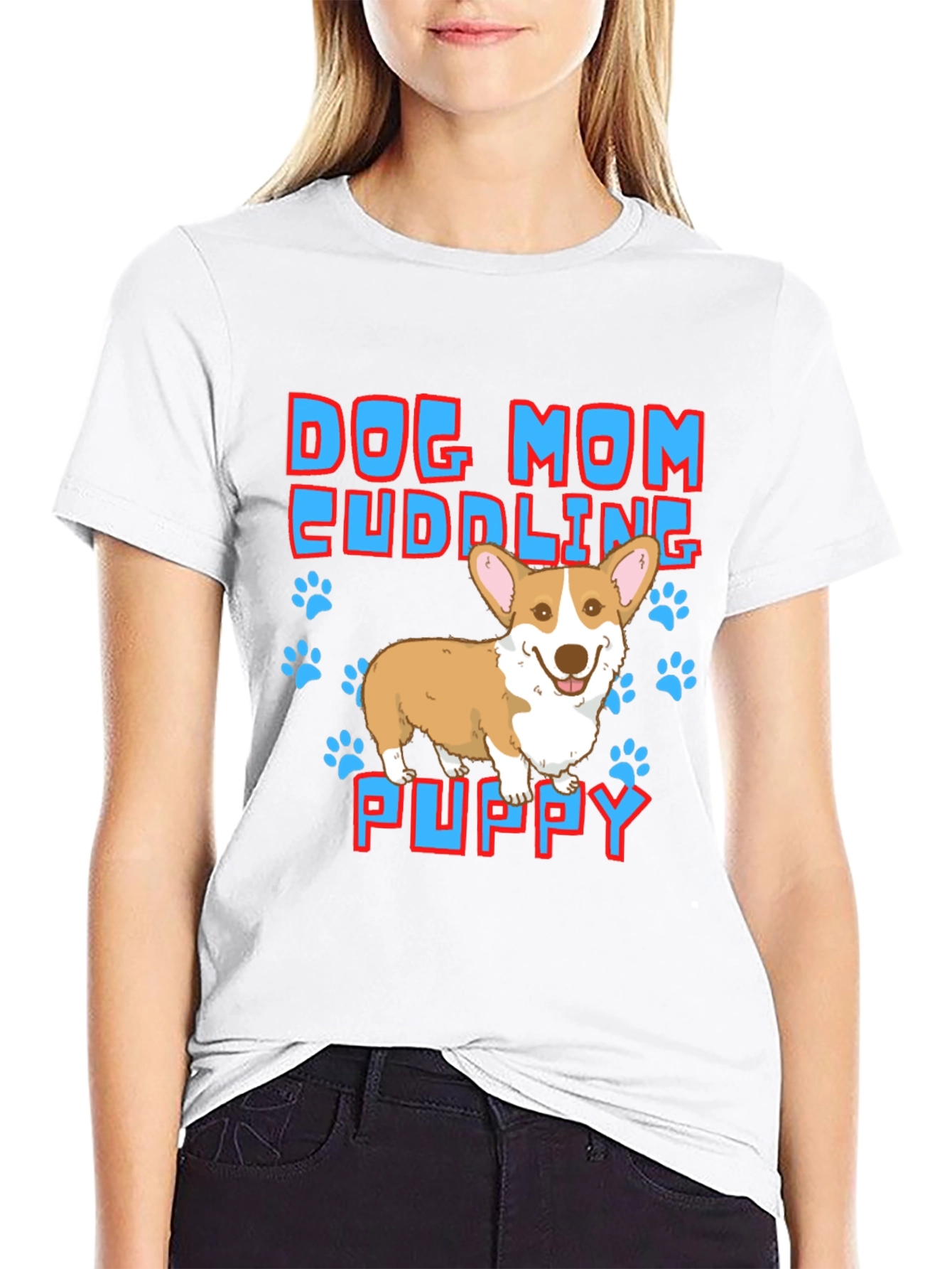 Dog Mom Corgi Puppy T-Shirt