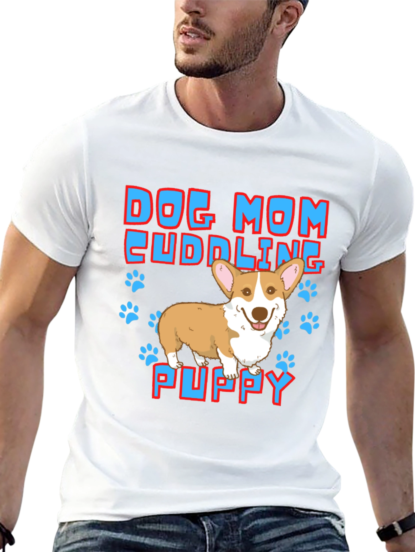 Dog Mom Corgi Puppy T-Shirt