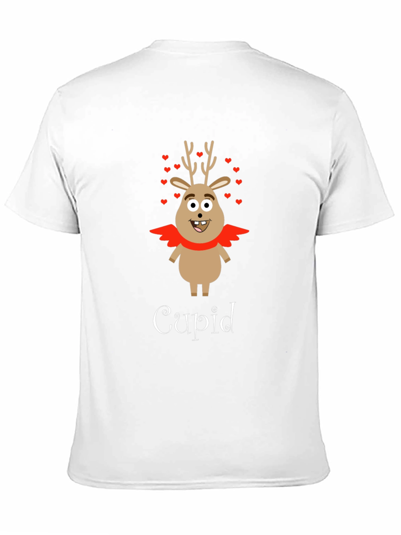 Cupid Reindeer Graphic T-Shirt