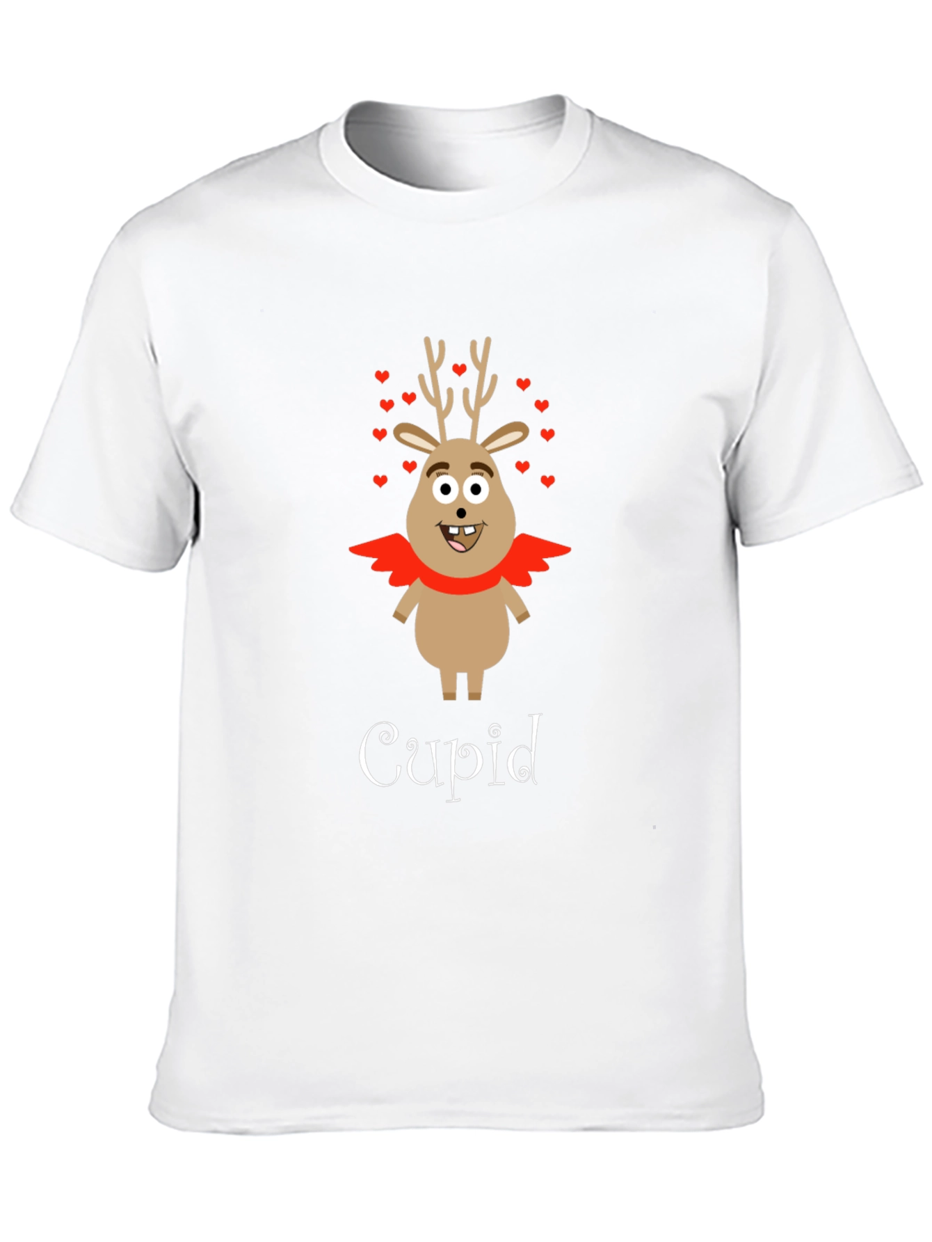 Cupid Reindeer Graphic T-Shirt