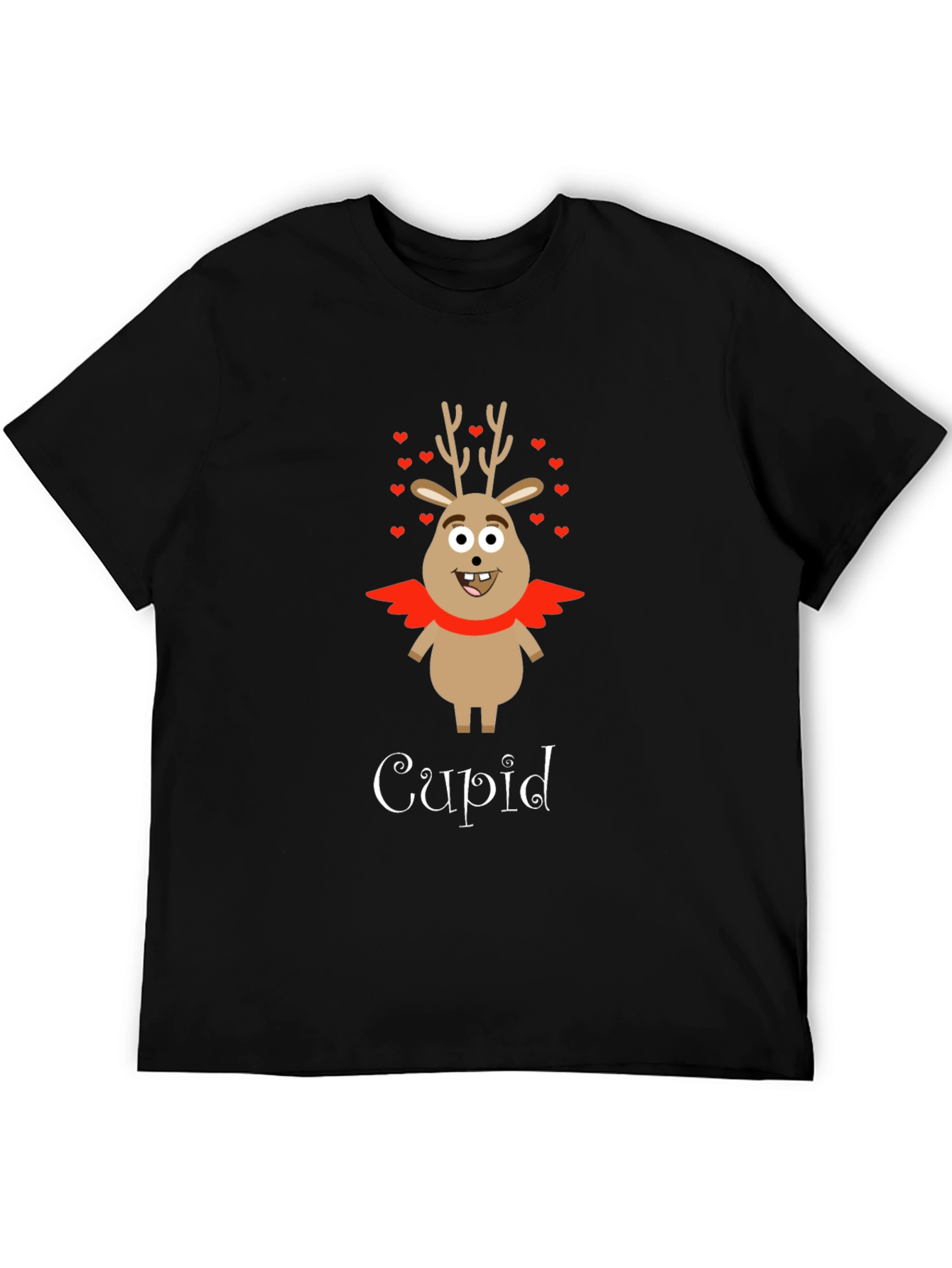Cupid Reindeer Graphic T-Shirt