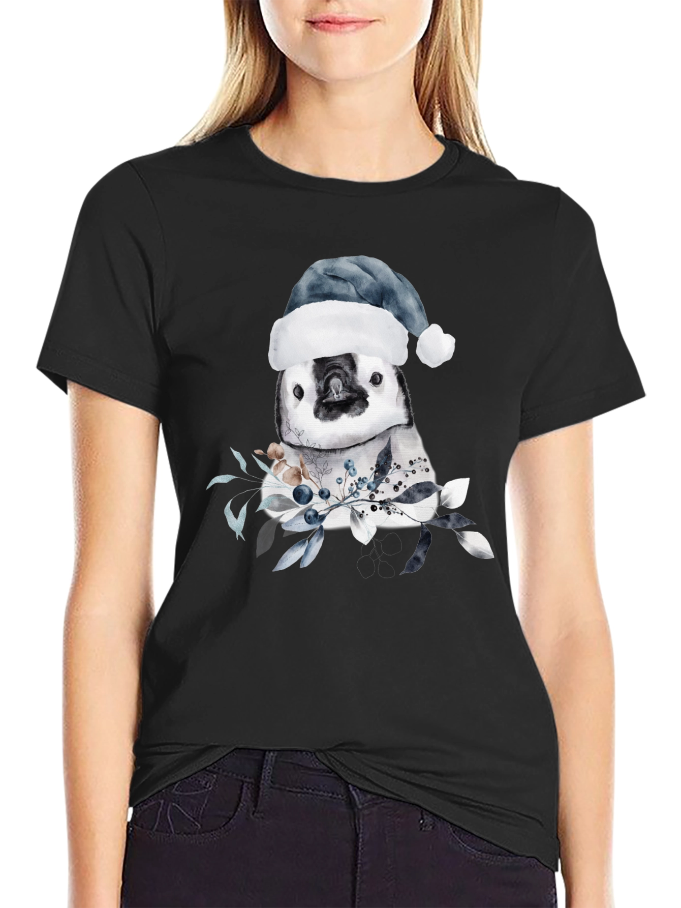 Festive Penguin Graphic Tee