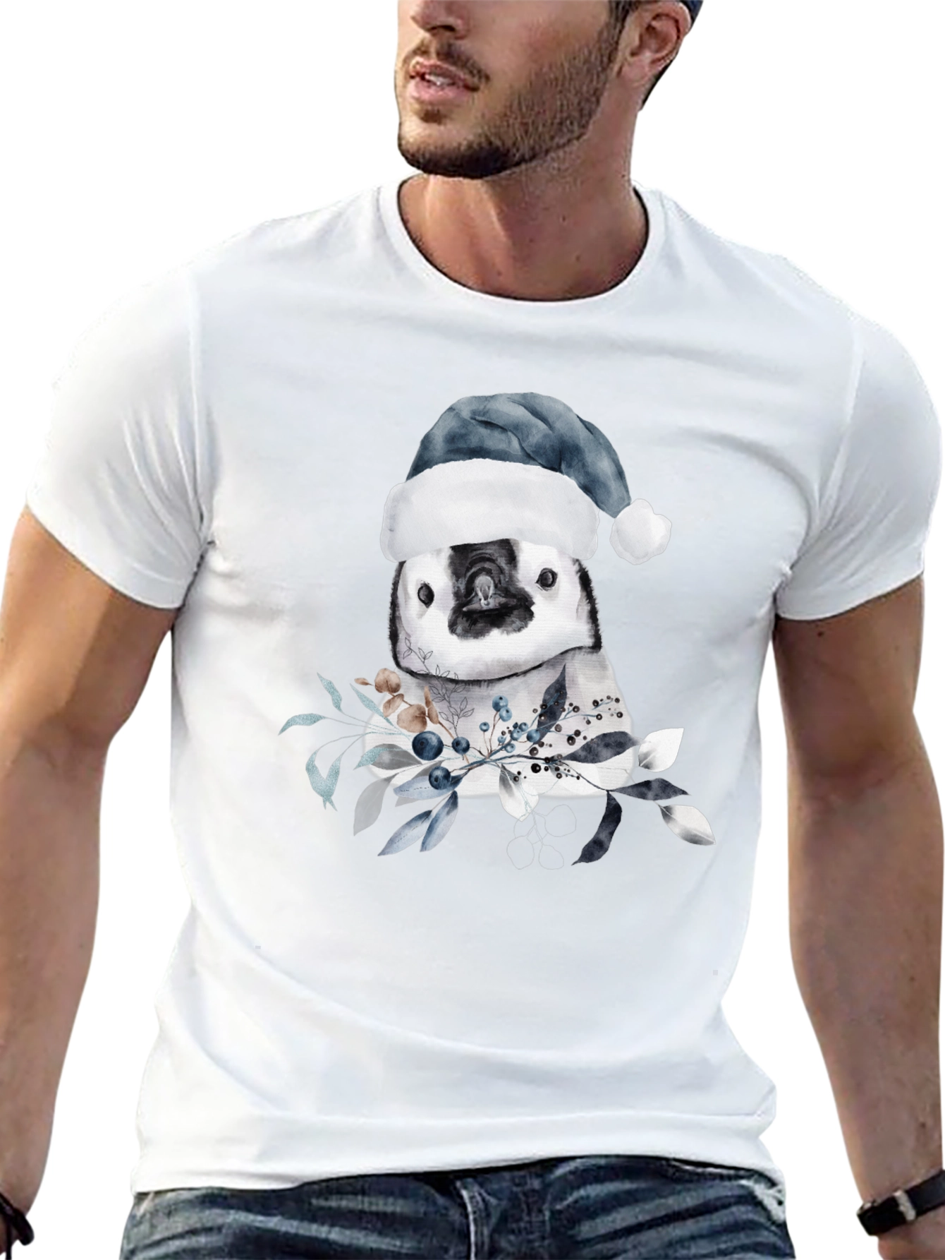 Festive Penguin Graphic Tee