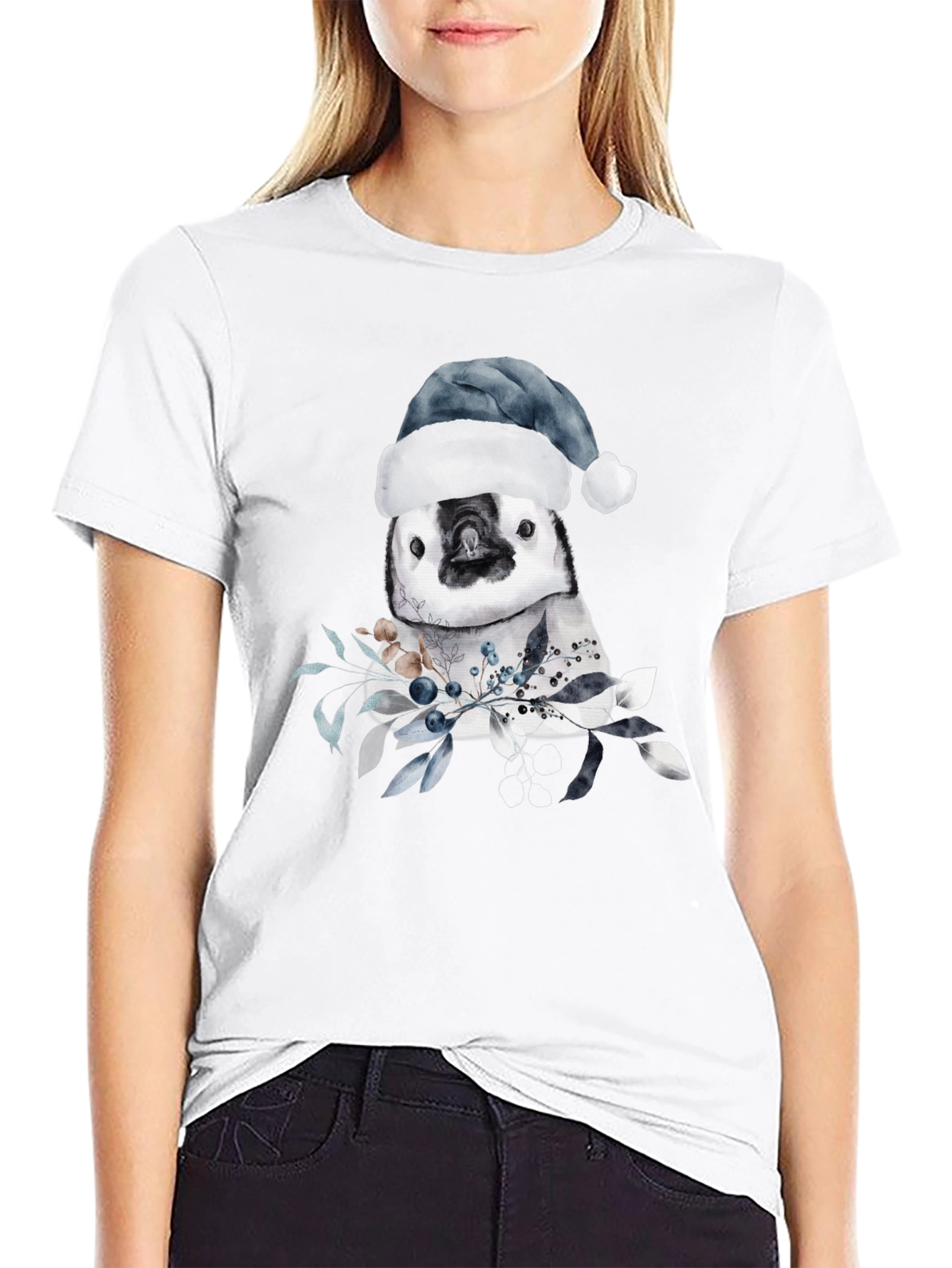Festive Penguin Graphic Tee