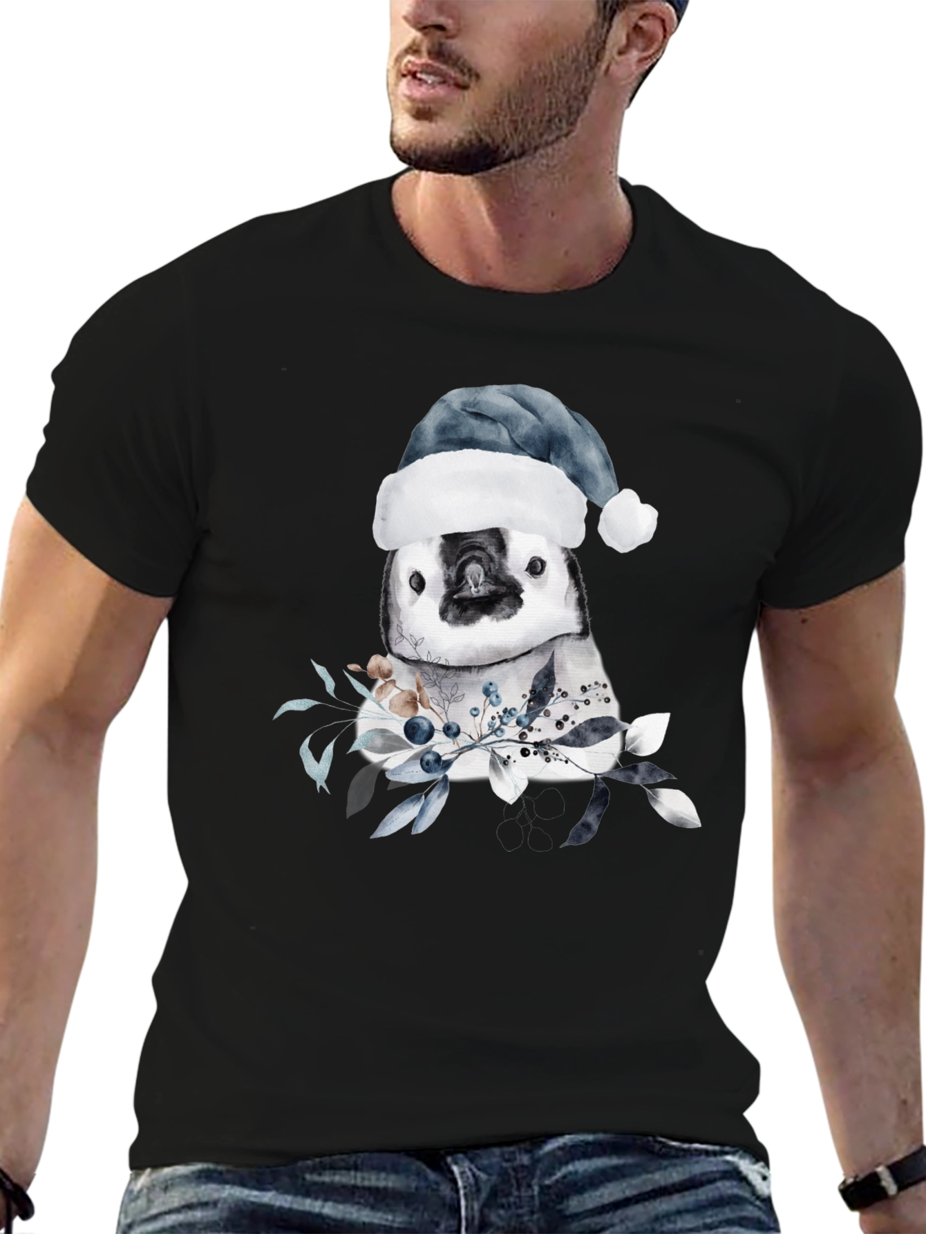 Festive Penguin Graphic Tee