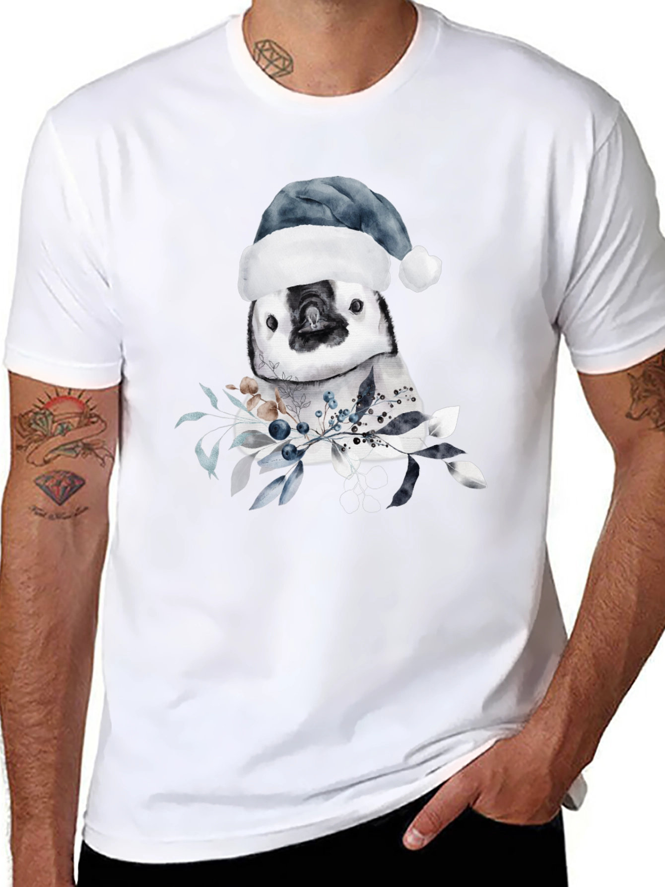 Festive Penguin Graphic Tee