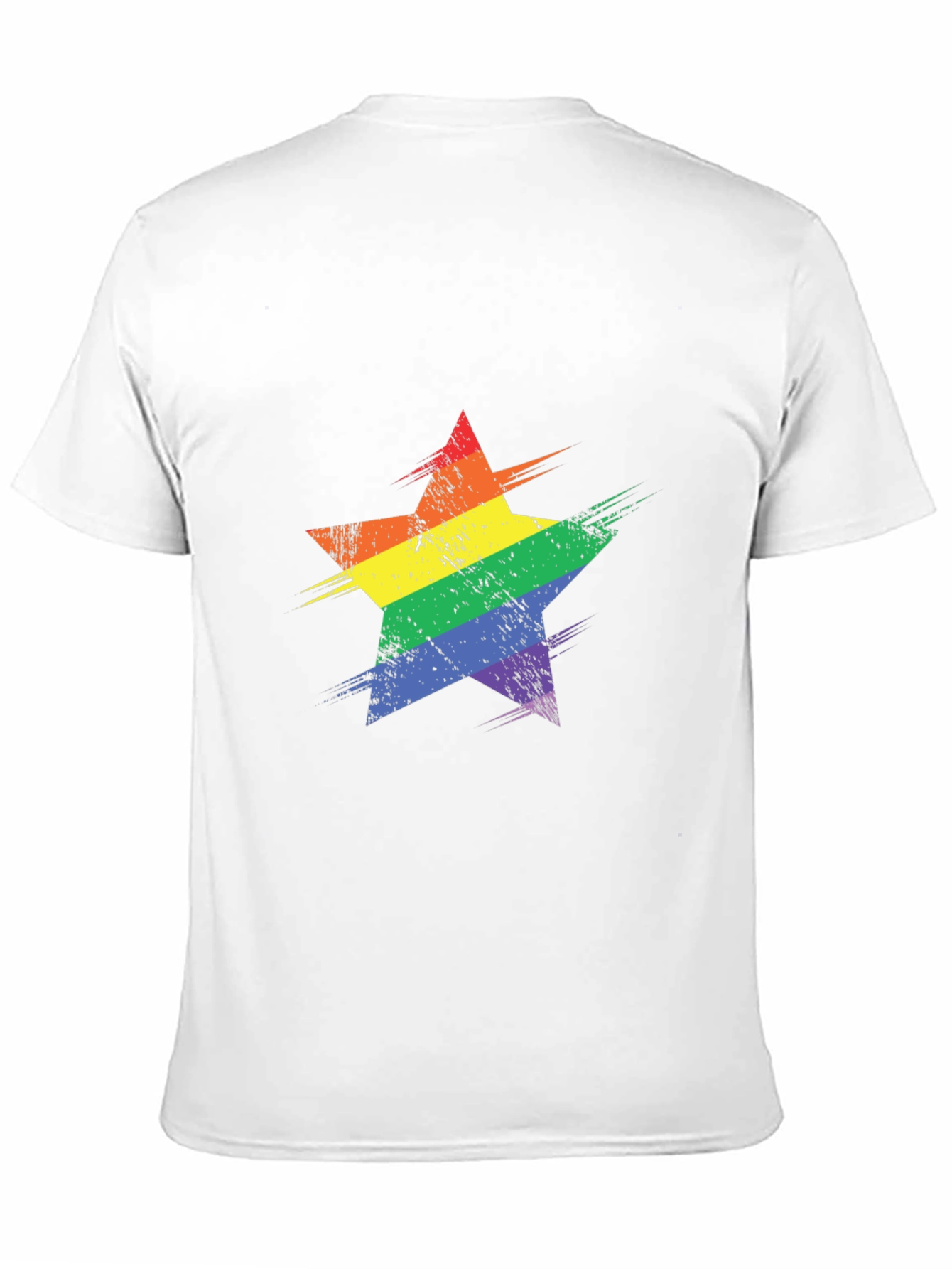 Rainbow Star Graphic Black T-Shirt