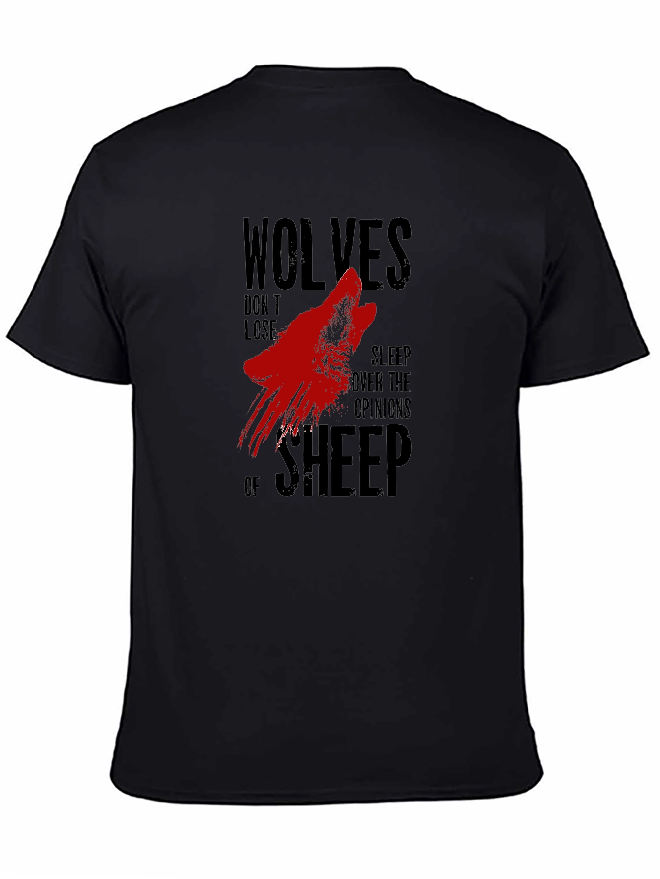 Wolves Dont Lose Sleep Black T-Shirt