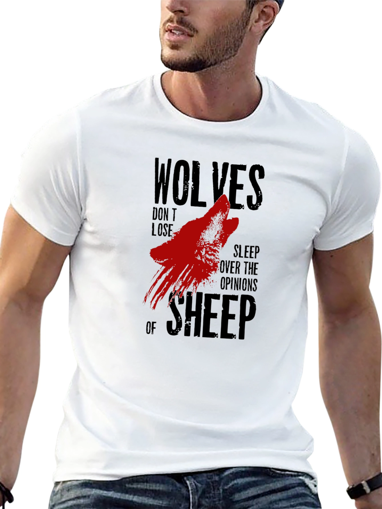Wolves Dont Lose Sleep Black T-Shirt