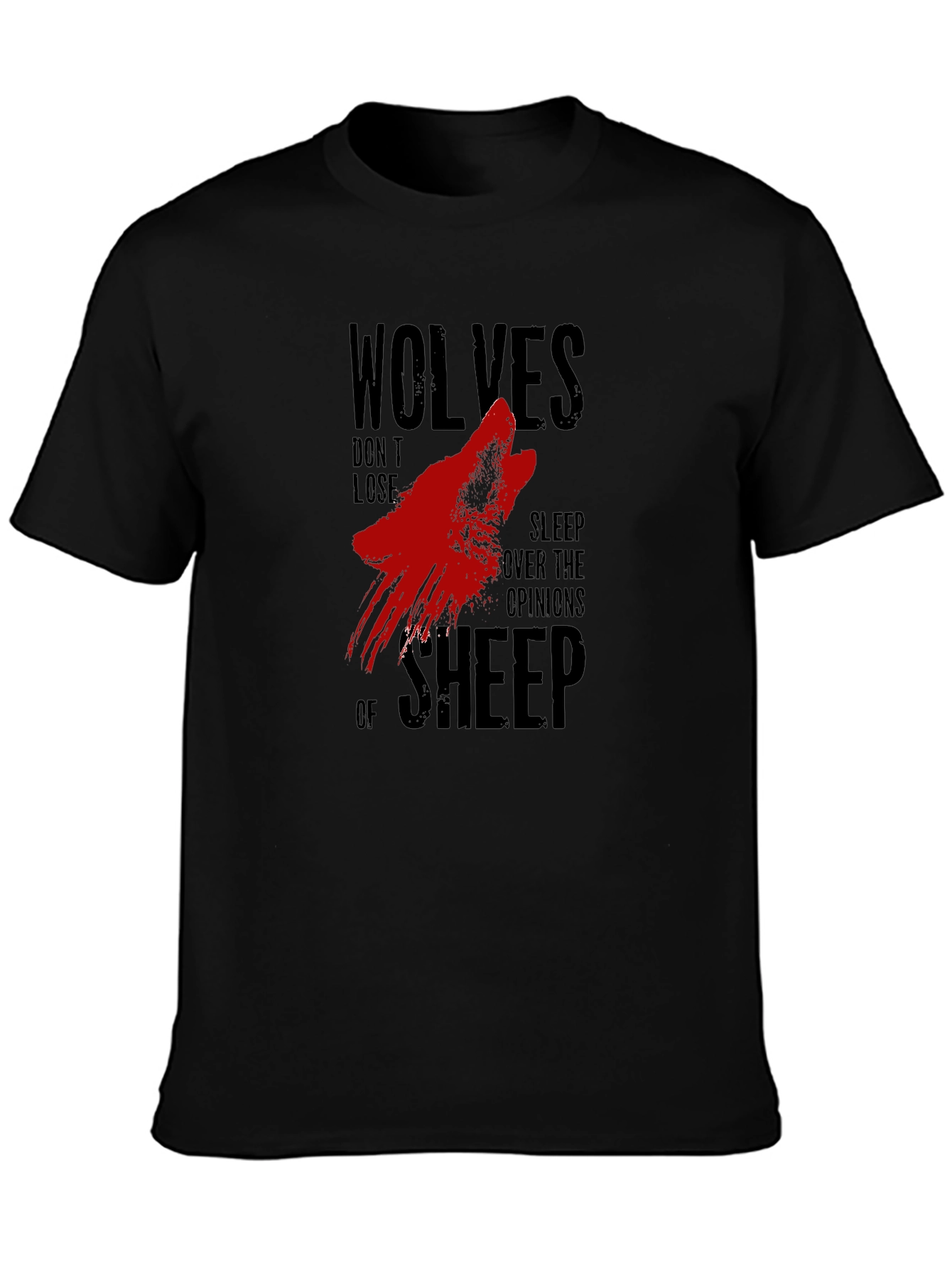 Wolves Dont Lose Sleep Black T-Shirt